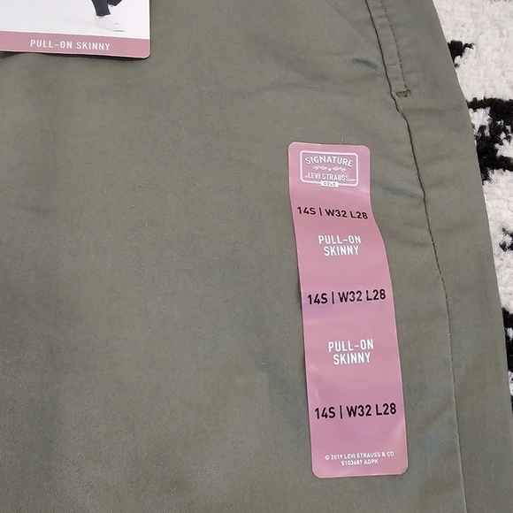 Levi Strauss Signature Hold Pull On Skinny Pants Jeans Olive Green 14S | 32x28 - Picture 5 of 10